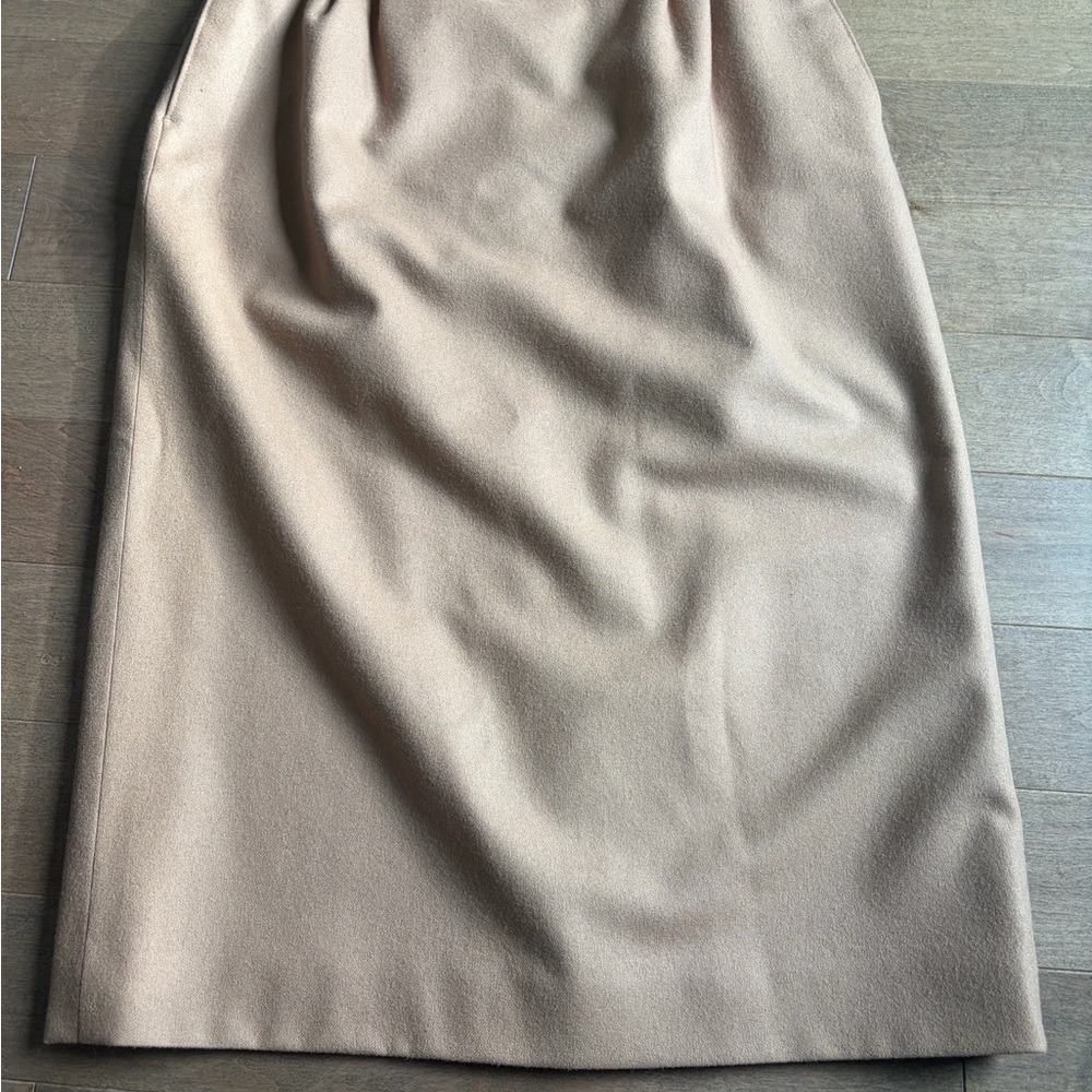 Pendleton Vintage Classic Tan Wool Midi Skirt